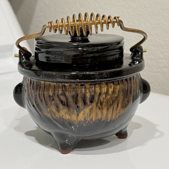 1940's Thames Red Ware Americana Clown Face Grease Pot - Picture 7 of 16